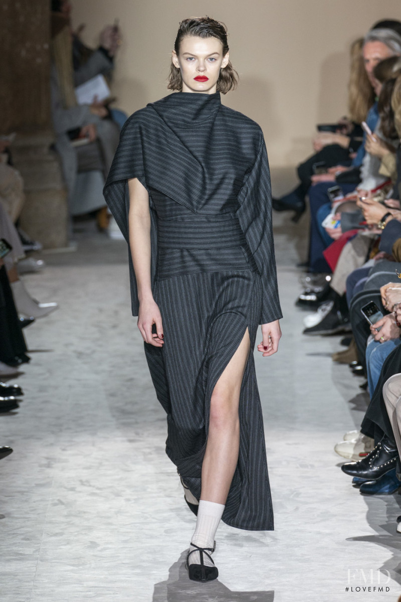 Cara Taylor featured in  the Salvatore Ferragamo fashion show for Autumn/Winter 2019