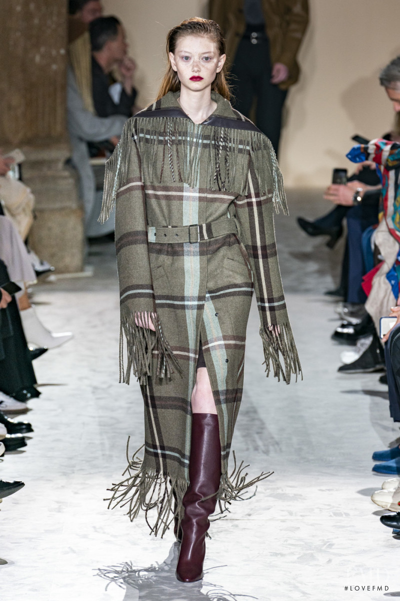 Sara Grace Wallerstedt featured in  the Salvatore Ferragamo fashion show for Autumn/Winter 2019