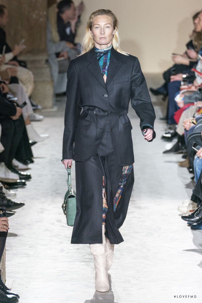 Maggie Rizer featured in  the Salvatore Ferragamo fashion show for Autumn/Winter 2019