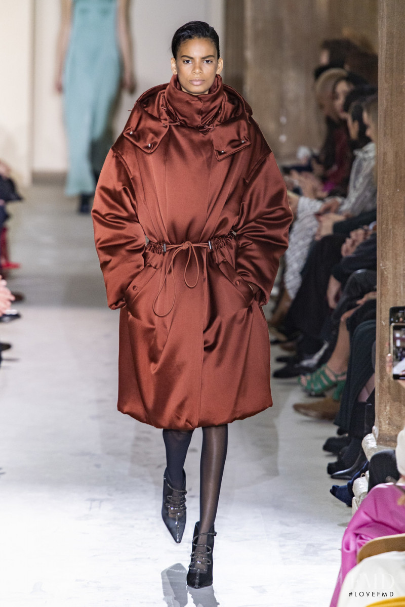 Annibelis Baez featured in  the Salvatore Ferragamo fashion show for Autumn/Winter 2019