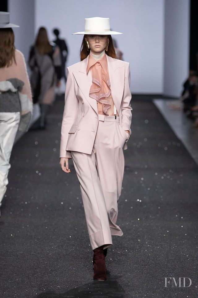 Sara Grace Wallerstedt featured in  the Alberta Ferretti fashion show for Autumn/Winter 2019