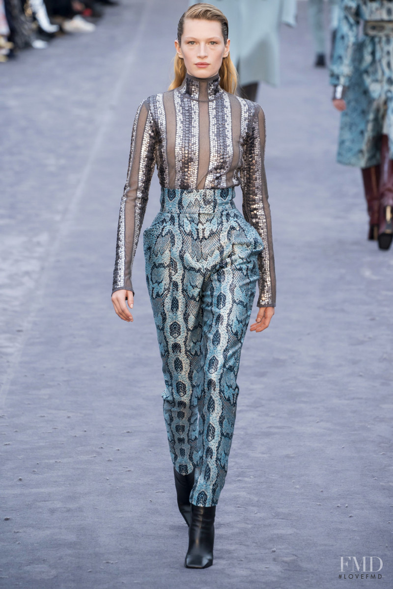 Liz Kennedy featured in  the Roberto Cavalli fashion show for Autumn/Winter 2019