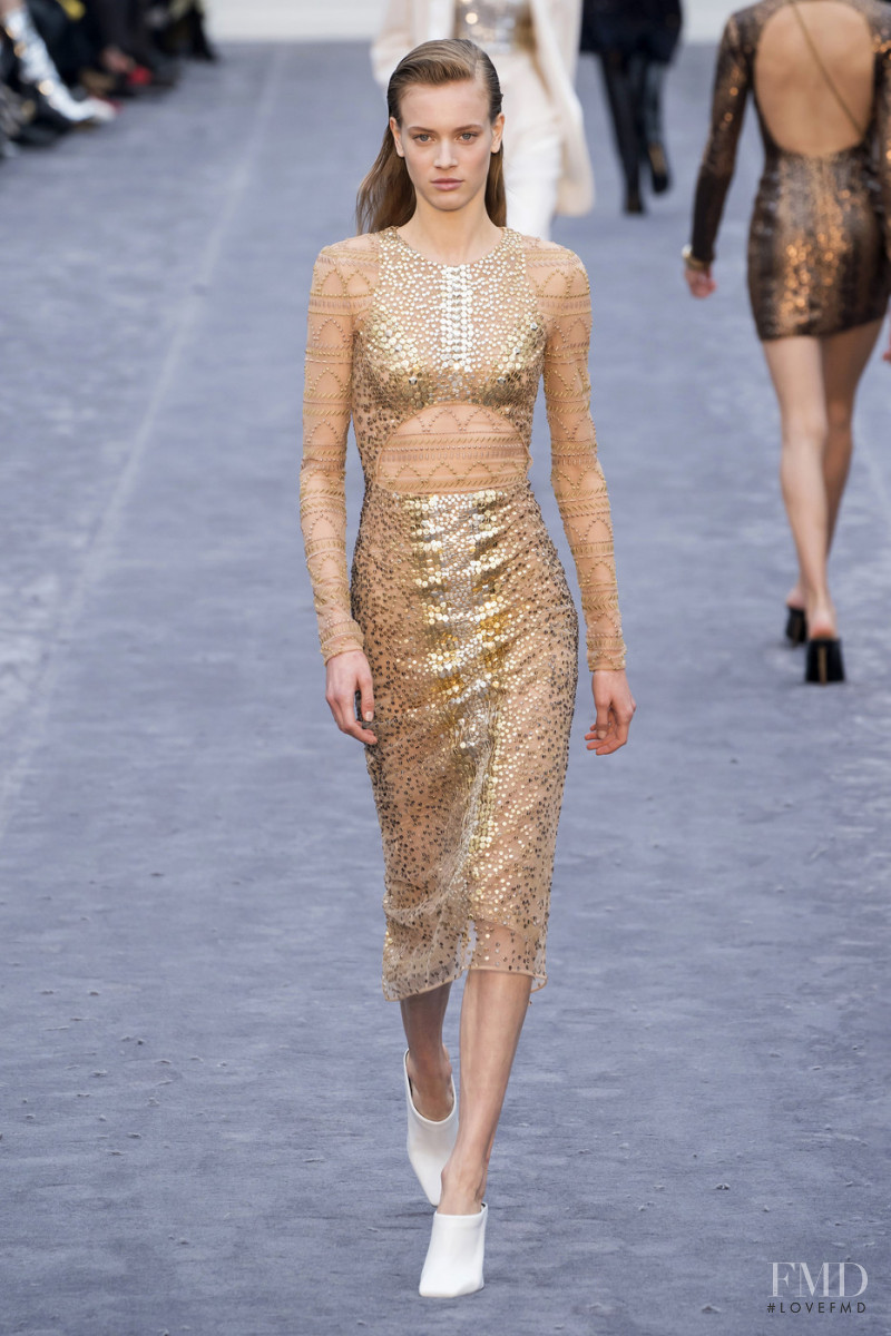 Sarah Dahl featured in  the Roberto Cavalli fashion show for Autumn/Winter 2019