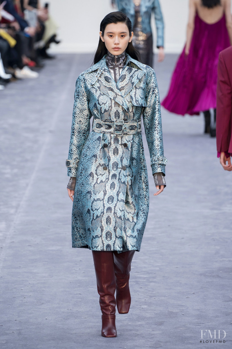 Ming Xi featured in  the Roberto Cavalli fashion show for Autumn/Winter 2019