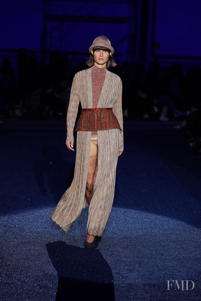 Giedre Dukauskaite featured in  the Missoni fashion show for Autumn/Winter 2019