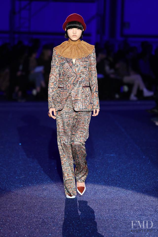 Pan Hao Wen featured in  the Missoni fashion show for Autumn/Winter 2019