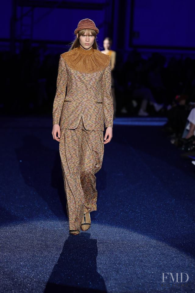 Sara Eirud featured in  the Missoni fashion show for Autumn/Winter 2019