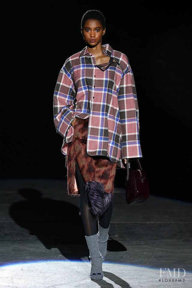 Tara Falla featured in  the Marco de Vincenzo fashion show for Autumn/Winter 2019
