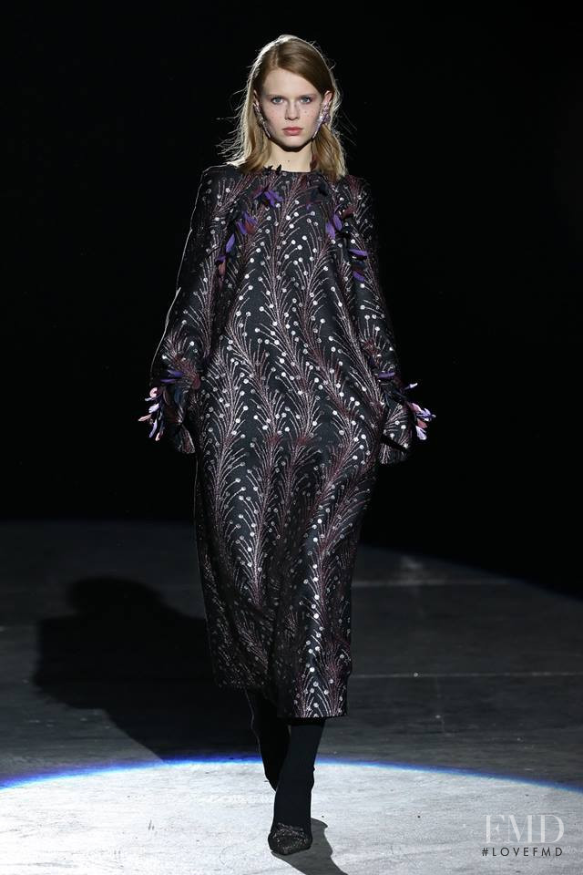 Estelle Nehring featured in  the Marco de Vincenzo fashion show for Autumn/Winter 2019