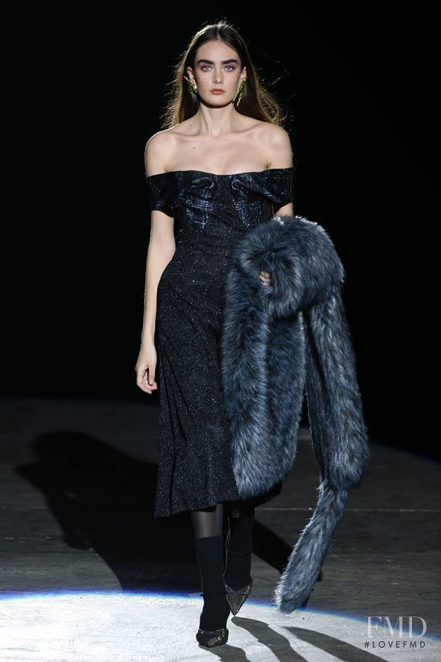 Alisha Nesvat featured in  the Marco de Vincenzo fashion show for Autumn/Winter 2019