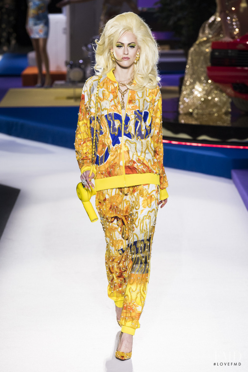 Sarah Brannon featured in  the Moschino fashion show for Autumn/Winter 2019