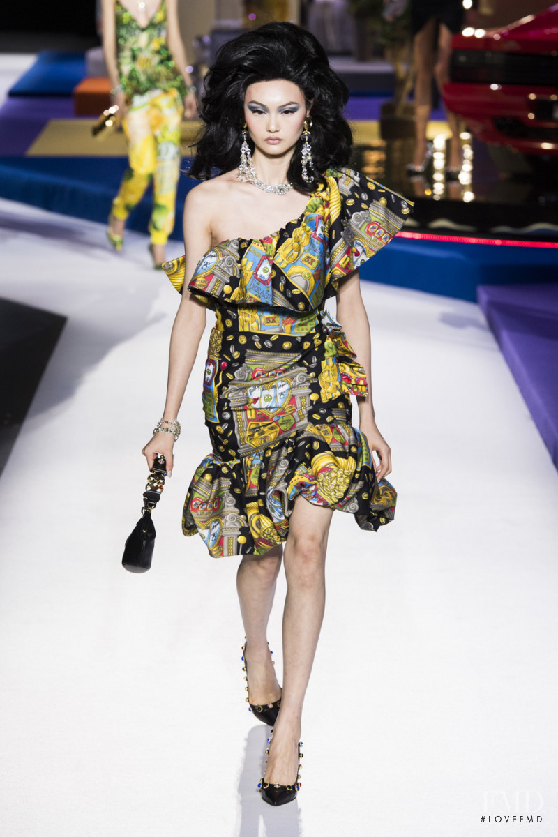 Cong He featured in  the Moschino fashion show for Autumn/Winter 2019