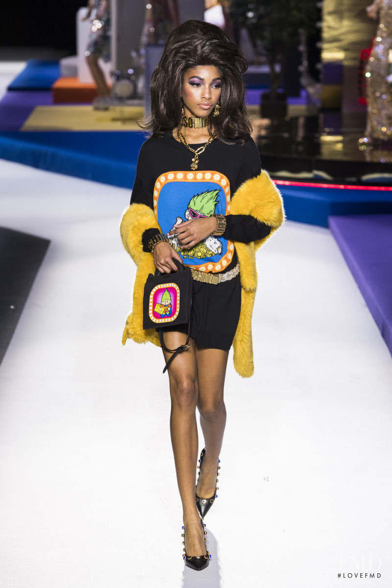 Naomi Chin Wing featured in  the Moschino fashion show for Autumn/Winter 2019