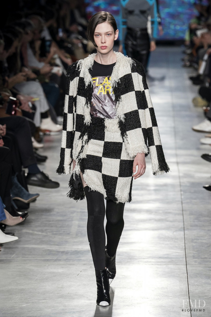 Pia Ekman featured in  the MSGM fashion show for Autumn/Winter 2019