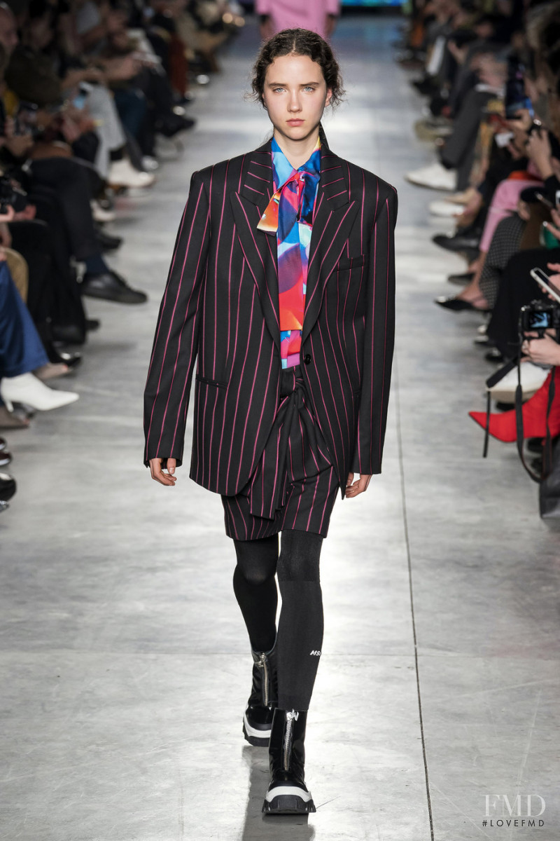 Gail Pelizzari featured in  the MSGM fashion show for Autumn/Winter 2019