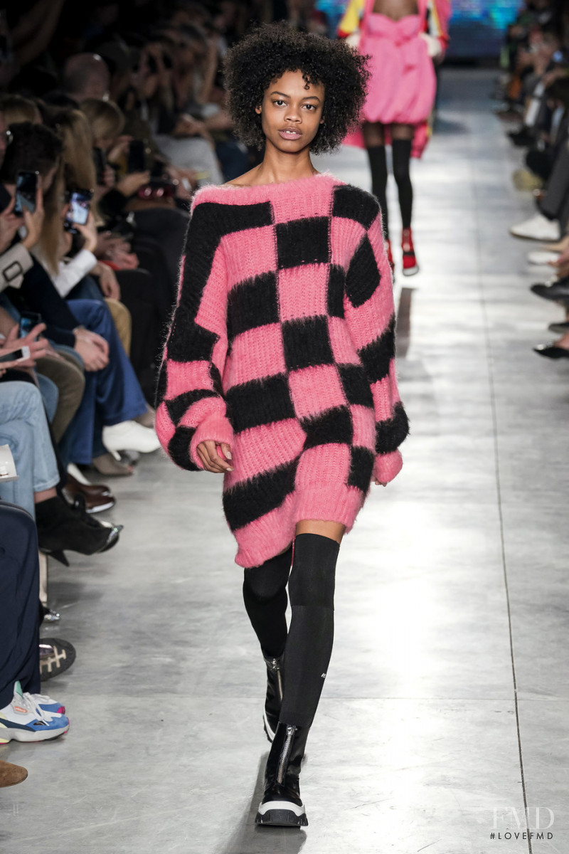 Aaliyah Hydes featured in  the MSGM fashion show for Autumn/Winter 2019