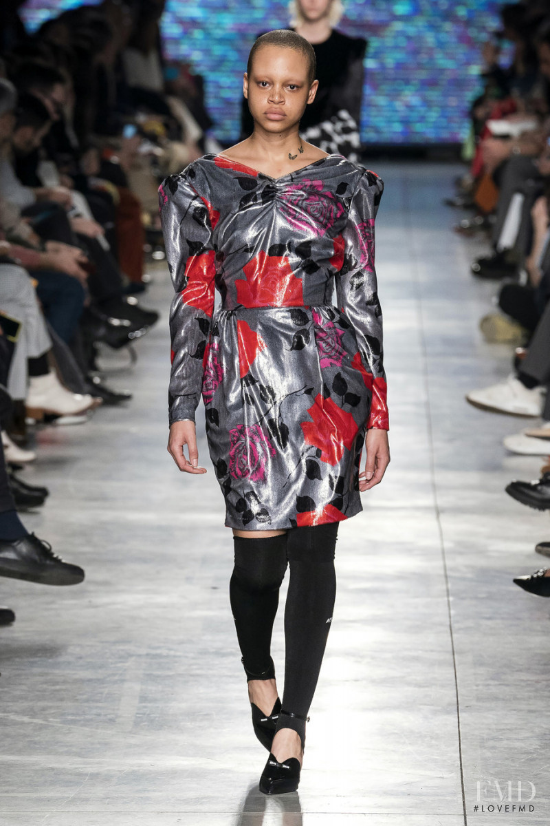 Kayla Fitzgerald featured in  the MSGM fashion show for Autumn/Winter 2019