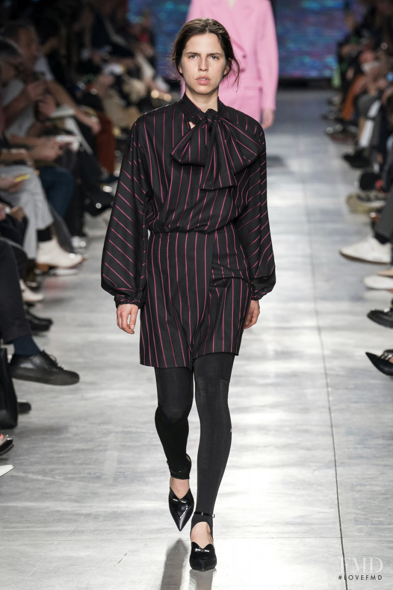 Hayett McCarthy featured in  the MSGM fashion show for Autumn/Winter 2019