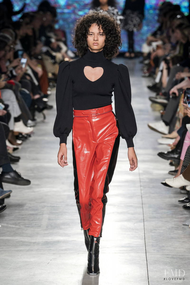 Amanda Martins featured in  the MSGM fashion show for Autumn/Winter 2019