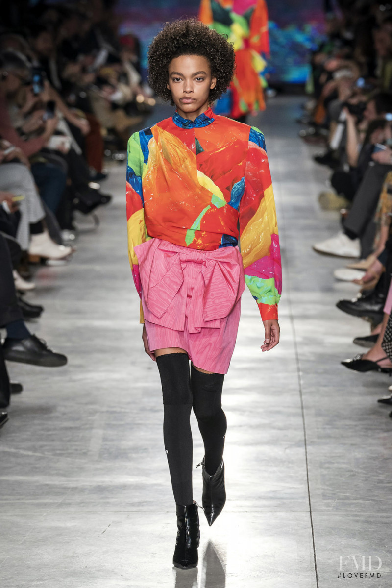 Alexis Sundman featured in  the MSGM fashion show for Autumn/Winter 2019