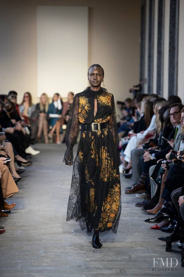 Alek Wek featured in  the Etro fashion show for Autumn/Winter 2019