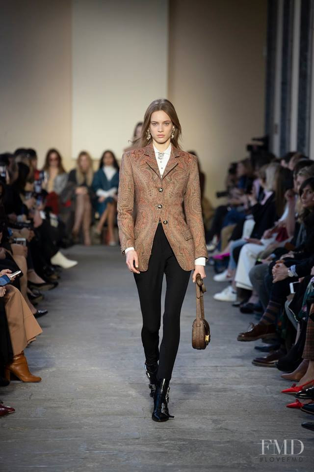 Sarah Dahl featured in  the Etro fashion show for Autumn/Winter 2019
