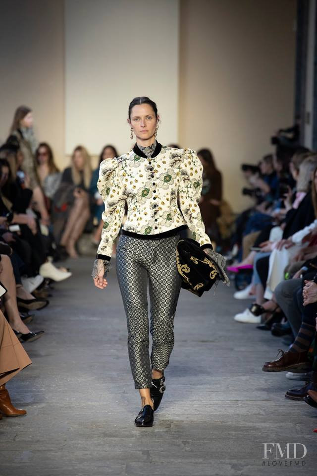 Tasha Tilberg featured in  the Etro fashion show for Autumn/Winter 2019