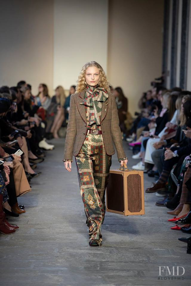 Frederikke Sofie Falbe-Hansen featured in  the Etro fashion show for Autumn/Winter 2019