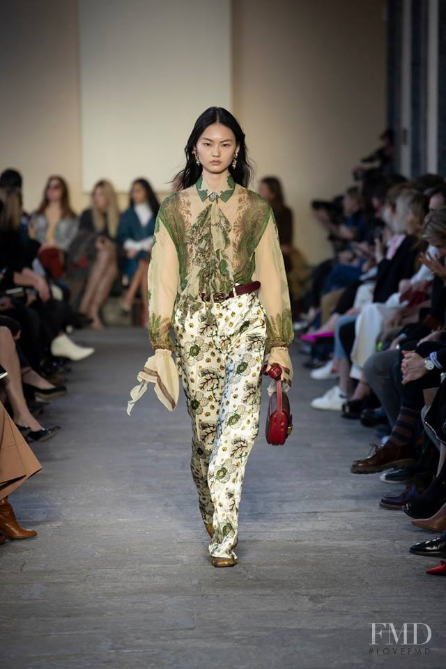 Cong He featured in  the Etro fashion show for Autumn/Winter 2019