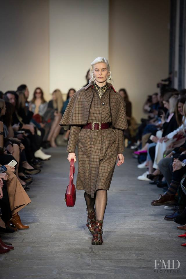 Delfine Bafort featured in  the Etro fashion show for Autumn/Winter 2019