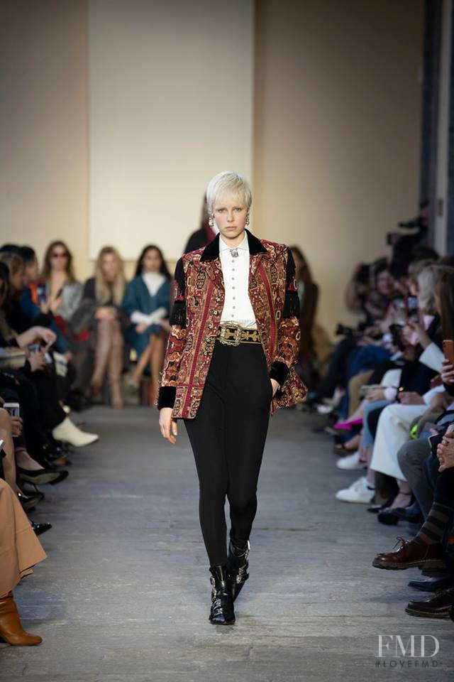 Edie Campbell featured in  the Etro fashion show for Autumn/Winter 2019