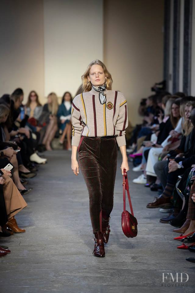 Hanne Gaby Odiele featured in  the Etro fashion show for Autumn/Winter 2019