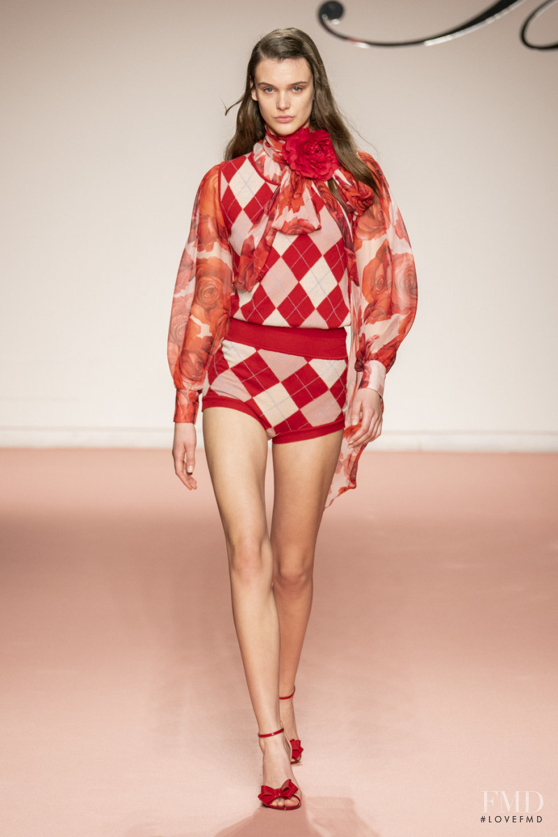Sara Dijkink featured in  the Blumarine fashion show for Autumn/Winter 2019