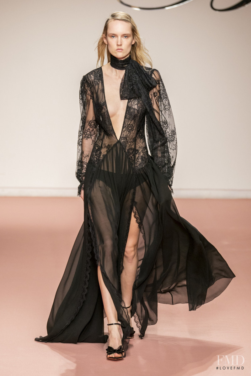 Harleth Kuusik featured in  the Blumarine fashion show for Autumn/Winter 2019