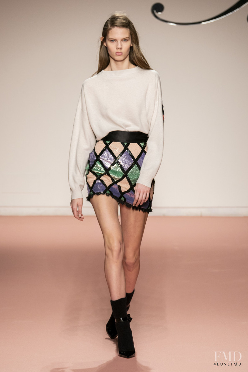 Julia Merkelbach featured in  the Blumarine fashion show for Autumn/Winter 2019