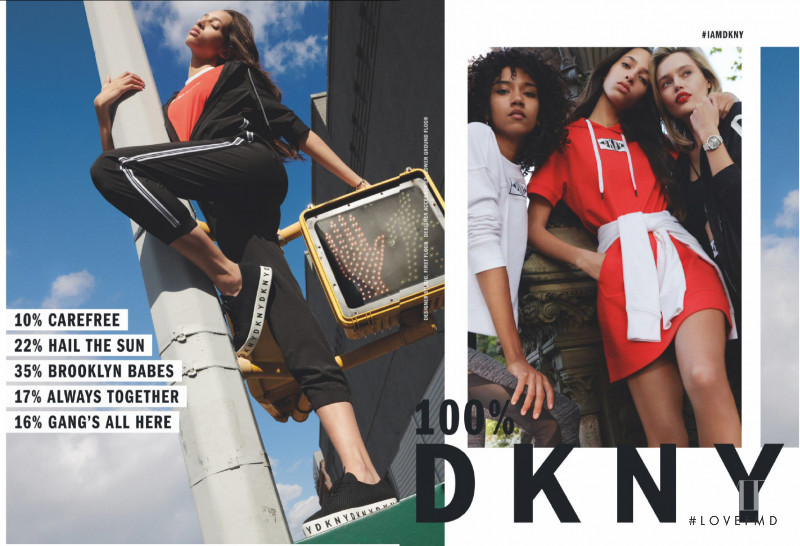 Yasmin Wijnaldum featured in  the DKNY Spring 2019 #IAMDKNY  advertisement for Spring 2019