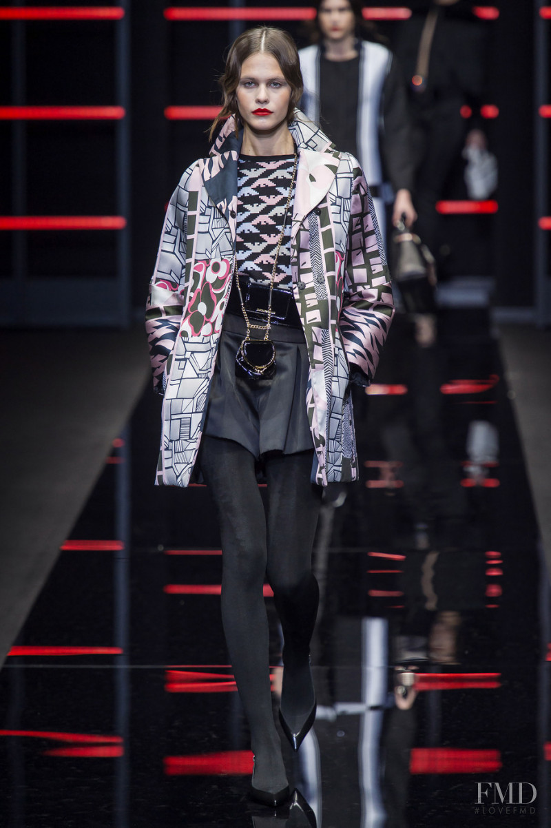 Zuzia Wudarska featured in  the Emporio Armani fashion show for Autumn/Winter 2019