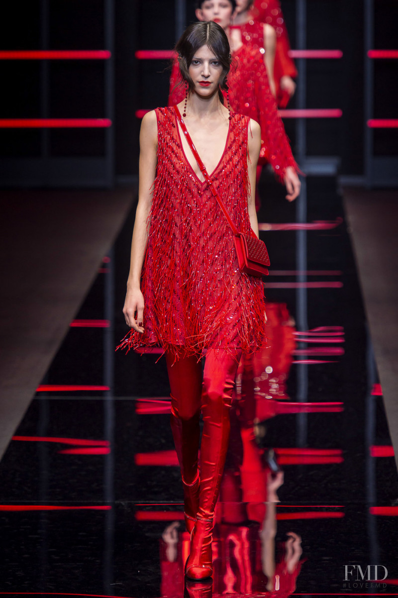 Anastasia Ammirati featured in  the Emporio Armani fashion show for Autumn/Winter 2019