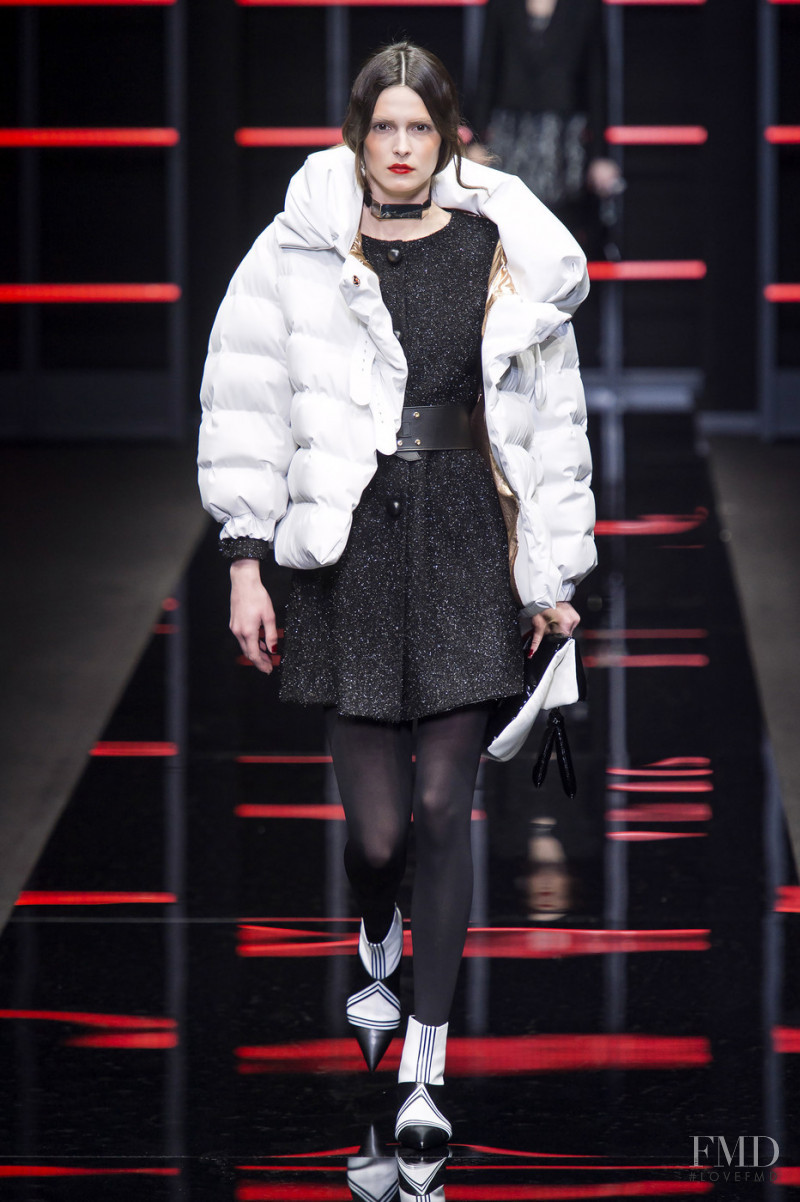 Hana Grizelj featured in  the Emporio Armani fashion show for Autumn/Winter 2019