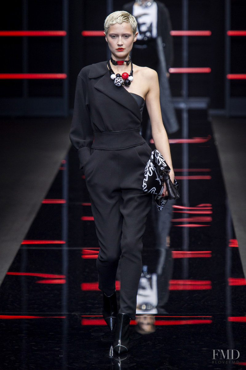 Vanina von Burhen featured in  the Emporio Armani fashion show for Autumn/Winter 2019