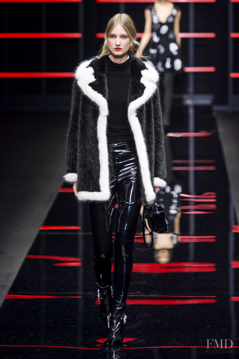 Namara Van Kleeff featured in  the Emporio Armani fashion show for Autumn/Winter 2019