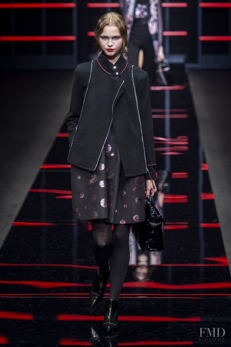 Anastasiya Volkova featured in  the Emporio Armani fashion show for Autumn/Winter 2019