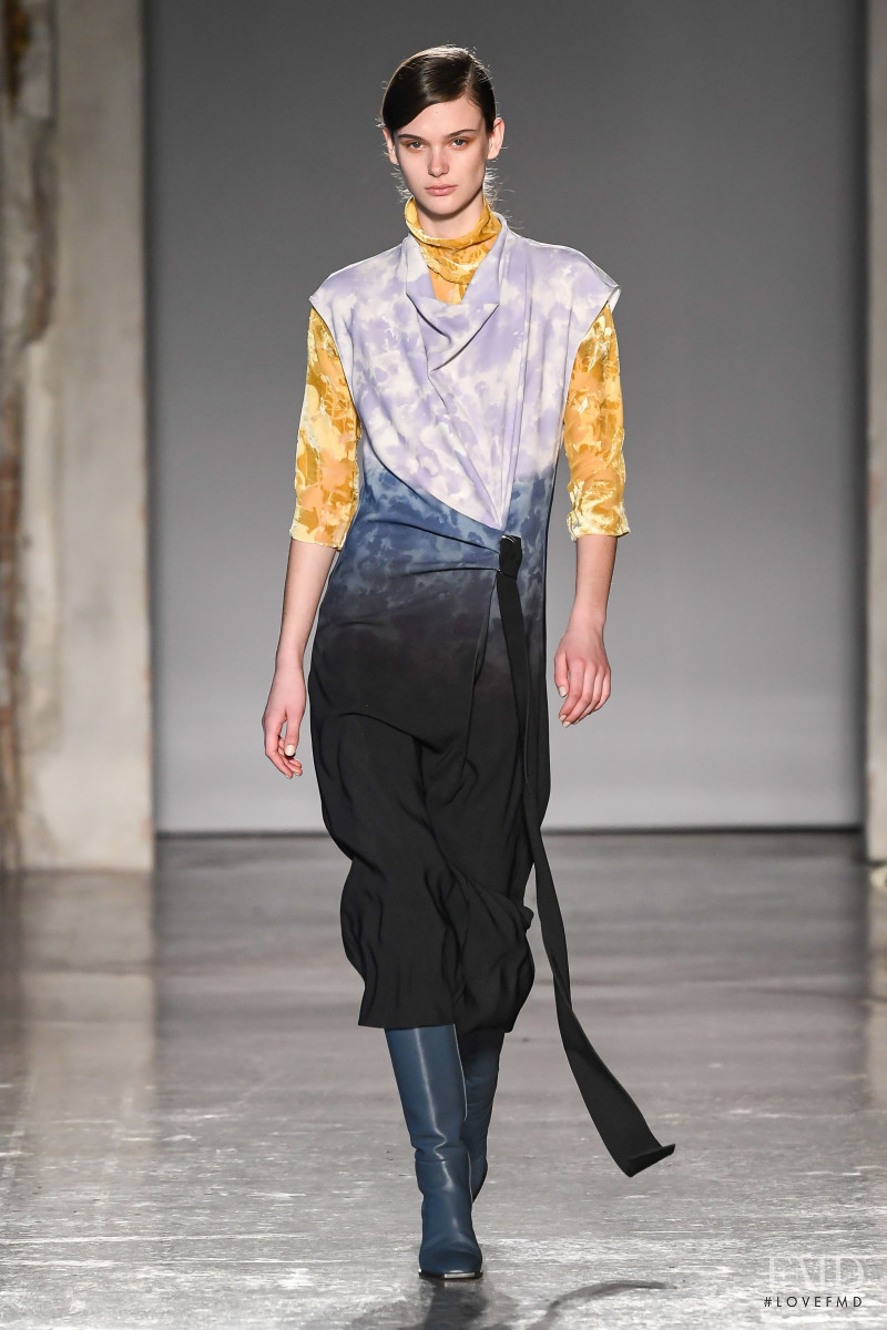 Sara Dijkink featured in  the Gabriele Colangelo fashion show for Autumn/Winter 2019