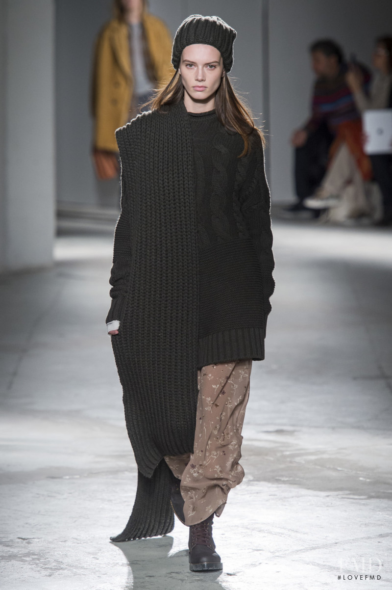 Jasmine Dwyer featured in  the Agnona fashion show for Autumn/Winter 2019