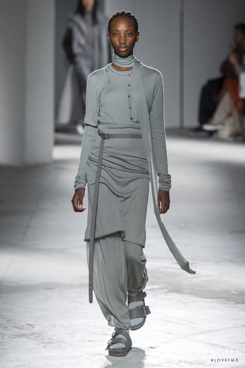 Shanniel Williams featured in  the Agnona fashion show for Autumn/Winter 2019