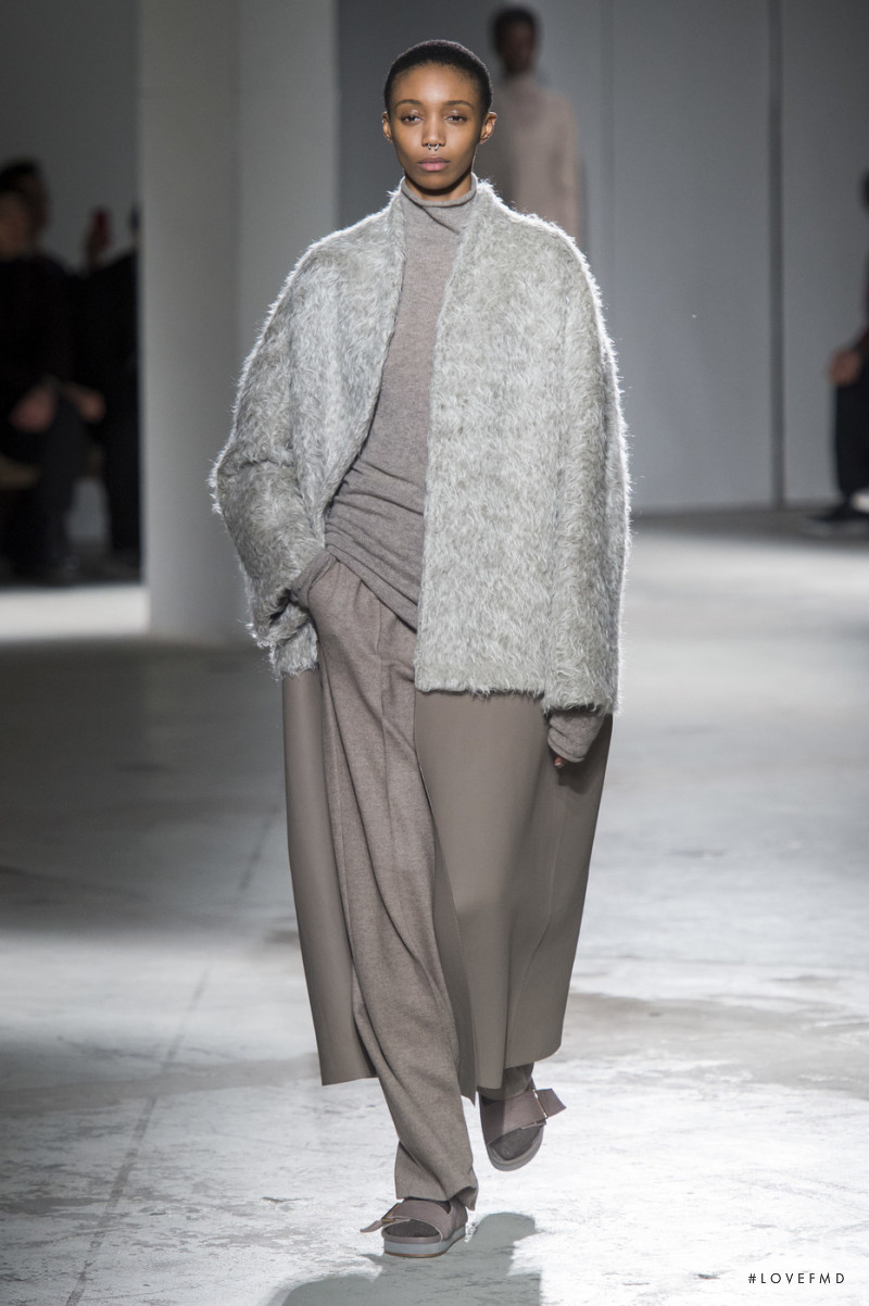 Hannah Shakespeare featured in  the Agnona fashion show for Autumn/Winter 2019