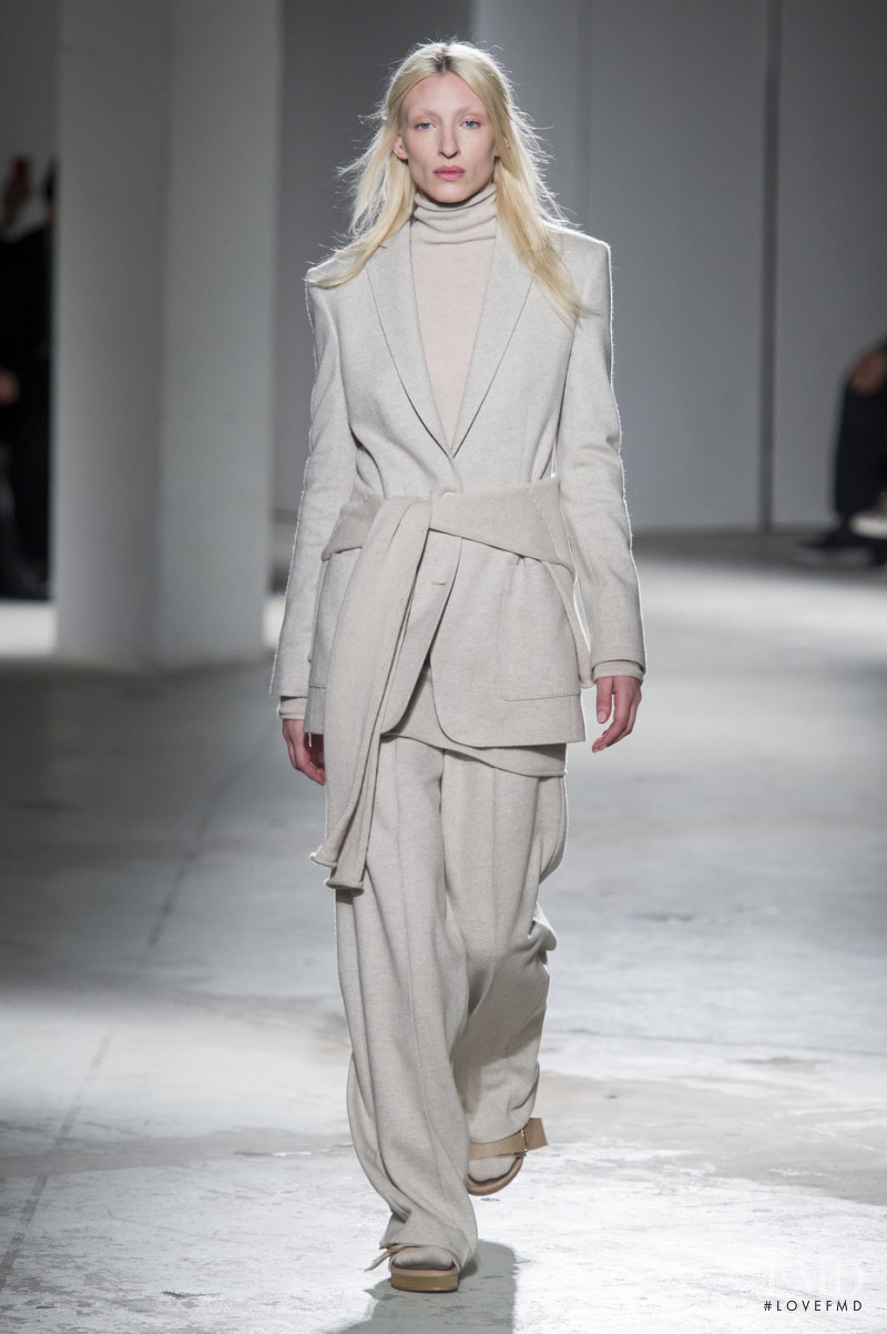 Maggie Maurer featured in  the Agnona fashion show for Autumn/Winter 2019