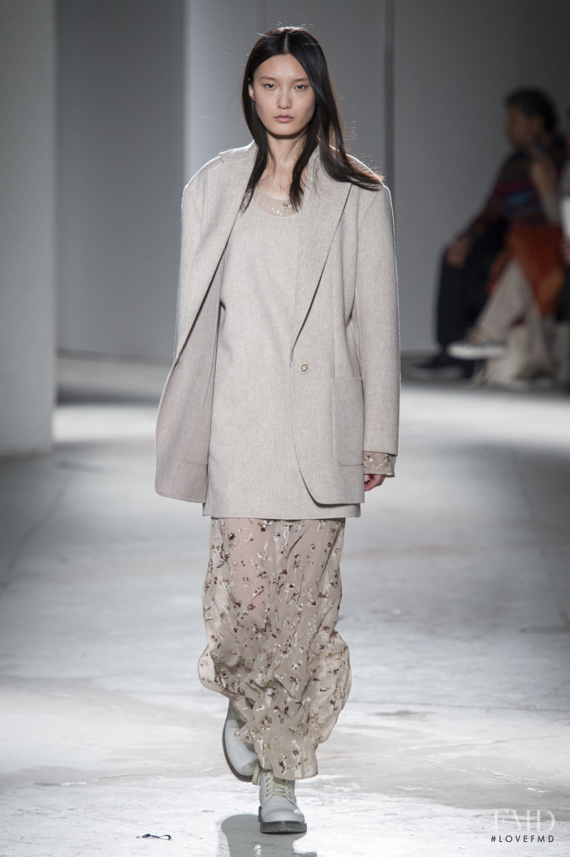 Liu Chunjie featured in  the Agnona fashion show for Autumn/Winter 2019