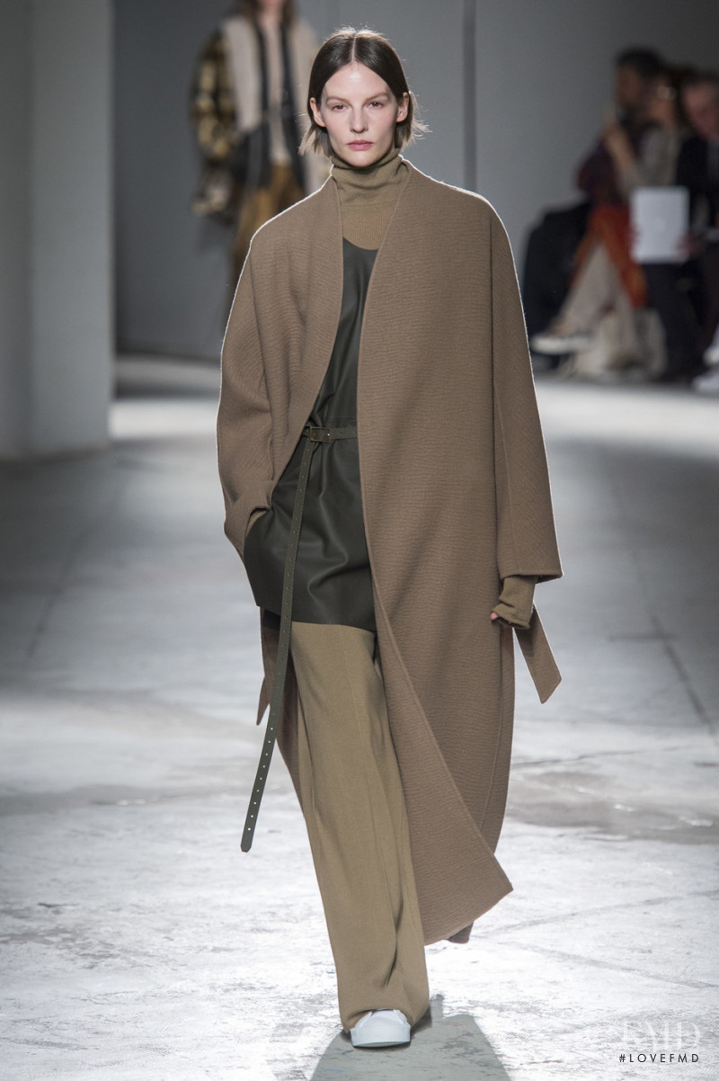 Sara Blomqvist featured in  the Agnona fashion show for Autumn/Winter 2019