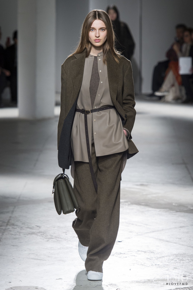 Merel Zoet featured in  the Agnona fashion show for Autumn/Winter 2019